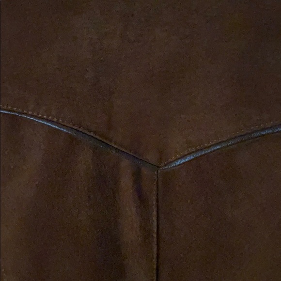 Vintage rust brown suede jacket size 12 - Picture 3 of 6